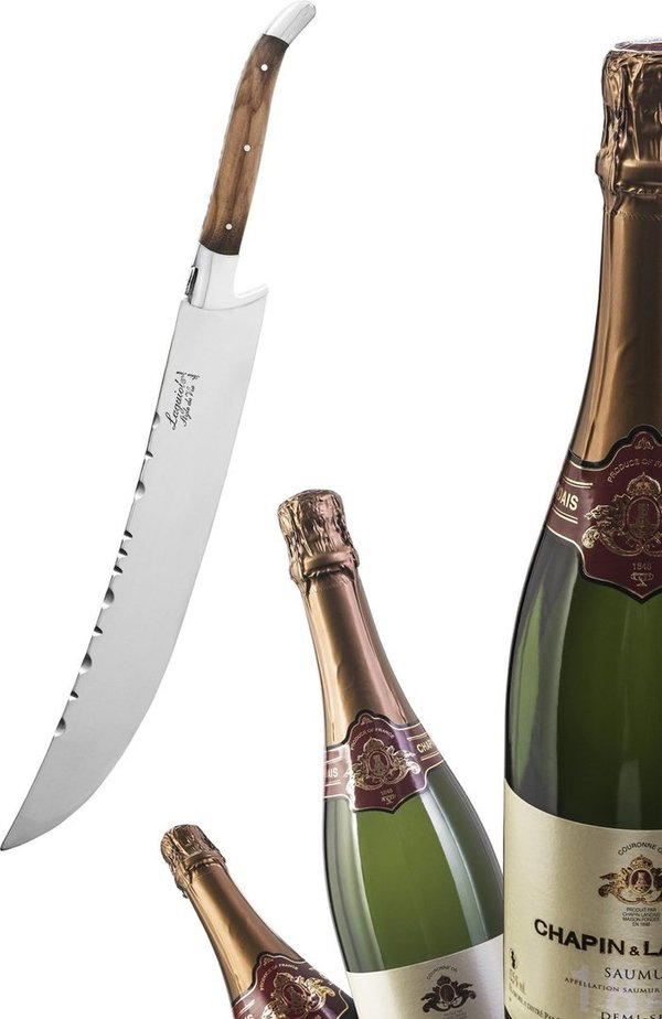 Laguiole Style de Vie Champagnesabel - in giftbox - Olijfhout - 41 cm